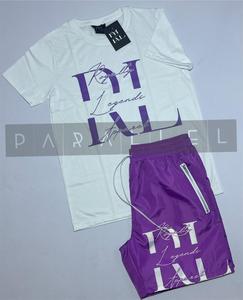 Ensemble décontracté pour homme en maille respirante 100% polyester avec chemise à col et short, couleur unie, pour l'été - Product Image 3