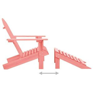 Sedia da Giardino in Legno di Abete Massiccio Rosa, Misura Standard con Funzione Smontabile - Product Image 5