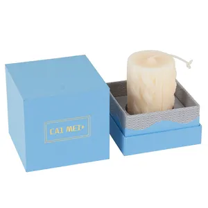 Luxury Empty Candle Boxes with Logo Printing Lid and Base Paper Box for Gift Packaging Accept Customized Order