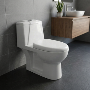 Ensemble WC monobloc en céramique avec siphon en P pour hôtel, moderne et économique, vente en gros - Product Image 6