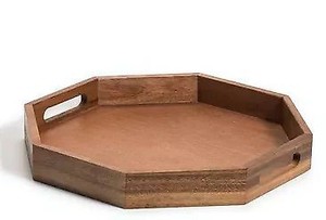 Bandeja Rectangular de Madera Maciza Hecha a Mano, Pulida, Decoración Moderna para Mesa, Artesanías de Madera, Cajas de Madera y Decoración de Pared - Product Image 2