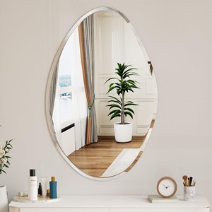 Vintage Reclaimed Mango Wood Hexagonal <b>Mirror</b> Frame Beveled Glass Wholesale - Product Image 6