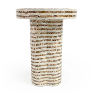 Mesa Auxiliar con Incrustaciones de Madreperla, Mosaico MOP, Mueble Decorativo de Lujo, Exportación Directa de Fábrica, Superventas - Product Image 6