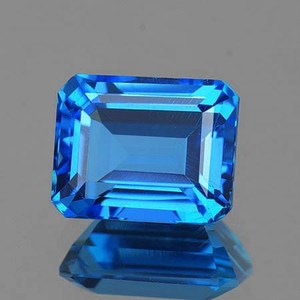 Topacio Azul Suizo Natural, Impecable, VVS, Gema Suelta, Alto Brillo, Extraído de la Tierra, Color Intenso, Para Joyería, Venta al Por Mayor - Product Image 1