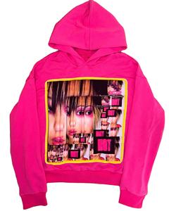 Sudadera con Capucha Extra Grande, Estilo Americano, Diseño de Tendencia Invernal 2024, Cómoda, 100% Algodón, Felpa Ecológica, Rosa, Bordada - Product Image 5