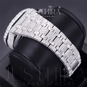 Hot Sale Luxury Moissanite Diamond <b>Watch</b> Iced Out Hip Hop Style Heavy Stainless Steel Band <b>Waterproof</b> <b>Watch</b> Available For Sale - Product Image 6