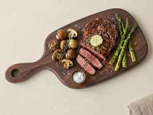 Natural Acacia Wood Mini Cutting <b>Board</b> with Handle Kitchen <b>Tool</b> for Meat Bread Vegetables Charcuterie Oil-Surface Chopping Block - Product Image 4