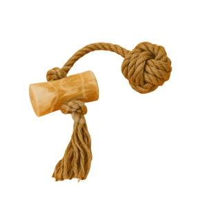 Jouet pour chat en bois de café naturel et corde de chanvre pour les soins dentaires et la dentition - Product Image 2