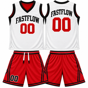 Uniforme de basket-ball pour hommes avec logo imprimé sur mesure, réversible, à séchage rapide, tailles plus grandes, respirant, vêtements de sport - Product Image 4