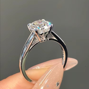 Certified Women's 925 Silver 14K <b>Gold</b> Wedding Engagement <b>Ring</b> <b>Set</b> Moissanite Real <b>Gold</b> Moissanite Diamond Paving For Party - Product Image 2