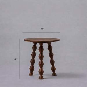 Decor Corner - Mesa de centro antigua de madera maciza, mesa auxiliar, soporte para flores, mueble para sala de estar, balcón o sofá - Product Image 4