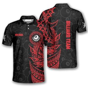 Camiseta de Billar Personalizada con Sublimación para Hombre, 100% Poliéster, Tela de Lona Transpirable de Alta Calidad - Product Image 3