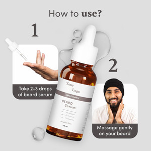 Suero Herbal Refrescante para Barba de Marca Privada, Esencia para el Cuidado del Cabello Facial, Personalización de Marca OEM, Fabricante al por Mayor OEM/ODM - Product Image 3