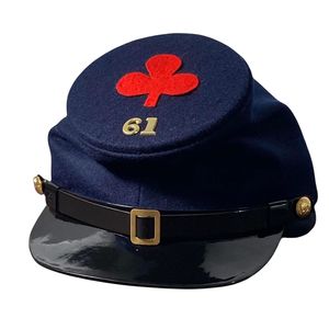 Gorra confederada de estilo vintage, de inspiración histórica, típica de la época, con cuerpo de lana gris y banda negra. - Product Image 2