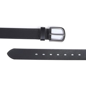 Cinturón de Cuero Genuino, Piel de Vaca, Hebilla Negra Sólida, Estilo Formal, Moldeado en una Sola Pieza, Duradero - Product Image 4