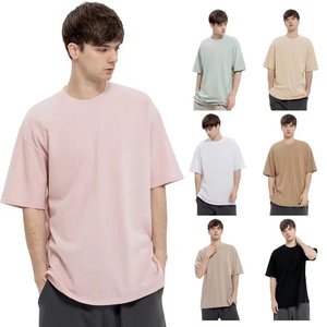 เสื้อยืดคอตตอน 100% คุณภาพสูง น้ำหนัก 180 กรัม ทรงหลวม ไหล่ตก ไซส์ใหญ่พิเศษ สำหรับผู้ชาย (ไซส์ US) - Product Image 1
