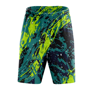 Shorts de basket respirants personnalisés pour l'été, streetwear homme, 100% polyester, mi-longueur, bicolores, imprimés par sublimation, shorts de sport - Product Image 1