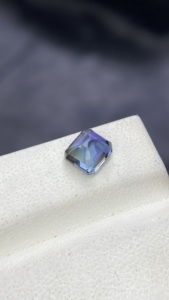 Certified Natural Unheated Bio Color <b>Mermaid</b> Tanzanite Square Asscher Cut Stone Natural Zoisite Tanzanite 1.94 Carat Eye Clean - Product Image 5