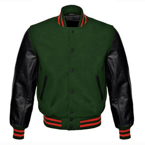 OEM Manufacturer Custom Front Baseball <b>Bomber</b> Letterman <b>Varsity</b> <b>Jacket</b> High Quality Embroidery Unisex Leather High Street - Product Image 3