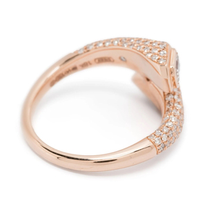 Rose <b>Gold</b> Diamond <b>Cocktail</b> <b>Ring</b> Emerald Cut Geometric Luxury Women Fine Jewelry - Product Image 2