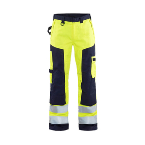 Hi Vis ANSI Class 3 Waterproof Reflective Safety Pants Custom Logo Multi Pocket Construction Utility <b>Cargo</b> Work <b>Trousers</b> <b>Red</b> - Product Image 1