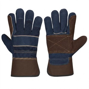 Guantes de Seguridad de Cuero STALWART IMPEX Rojos/Azules Antiestáticos, Ignífugos, Antideslizantes, Resistentes a la Abrasión en las Puntas de los Dedos, para Uso General - Product Image 2