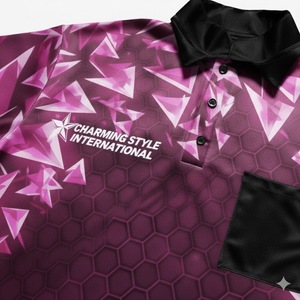 Camiseta Polo Deportiva Sublimada para Hombre, Transpirable, de Secado Rápido, 100% Poliéster, Diseño Personalizado para Dardos y Billar, Venta al Por Mayor - Product Image 4