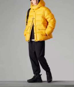 Fully Customized Men's Waterproof Canvas Puffer <b>Jackets</b> Polyester Wadding Filled Winter DDP Shipping - Product Image 4