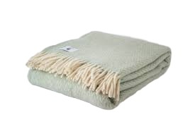 ผ้าห่มขนสัตว์60% ผ้าห่มขนสัตว์แบบสากลผ้าห่มขนสัตว์แบบพกพาลายทางสีทึบทำจากอินเดีย - Product Image 5