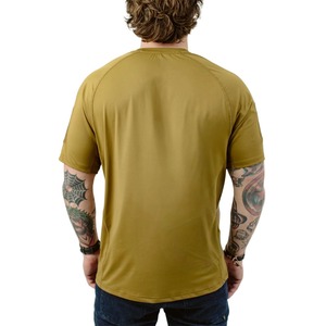 Camisa de Caza para Hombre, Color Verde Oliva, Manga Larga, Transpirable, con Estampado, Cuello Redondo, Logotipo Personalizado en la Manga Izquierda - Product Image 3