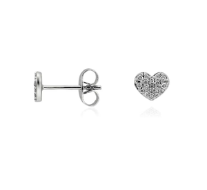 Boucles d'oreilles clous en or 14 carats avec diamant naturel en forme de cœur pour collections de bijoux haut de gamme, occasions nuptiales, mariages et tenues de mode - Product Image 2