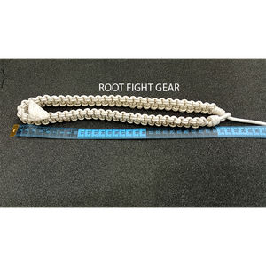 Cordon en fil de cuivre blanc de qualité supérieure, entouré d'un cordon en coton blanc, fait main, pour porte-écharpe ou sangle d'épaule, avec sifflet intégré. - Product Image 3