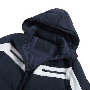 Manteau d'hiver minimaliste matelassé à capuche, parka isolée imperméable coupe-vent chaude pour l'extérieur et le streetwear décontracté - Product Image 6