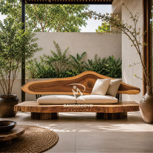 Dunecrest Solid <b>Wood</b> Live Edge <b>Sofa</b> And Wall decor living room trend 2026 - Product Image 1