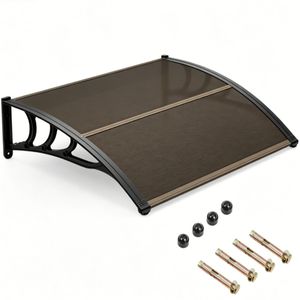Toldo Moderno para Ventana y Puerta de Policarbonato de 39"x30", UPF50+, Impermeable, Resistente al Viento, para Patio Exterior, Accesorios para Ventanas y Puertas - Product Image 1
