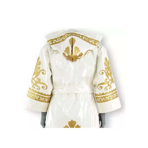 Best Quality Custom Design Comfortable Breathable Satin Silk Robe Wholesale Boxing Hood Robe Custom Made Martial Arts Wear - Product Image 5