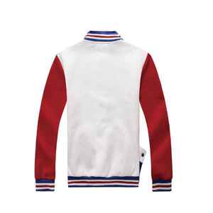 High Quality Wholesale Unisex Plain Cotton Fleece Letterman <b>Jacket</b> Contrast Sleeve Baseball Varsity Bomber <b>Jackets</b> <b>Mens</b> Uniforms - Product Image 2