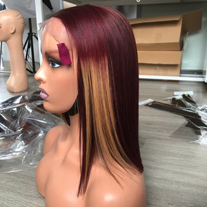 Couleur orange clair vente en gros de haute qualité 100% paquet de cheveux bruts vietnamiens os droit Super qualité à fermeture de prix 5by5 - Product Image 4