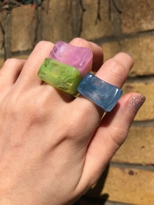 Anillos de Resina, Anillos de Moda, Anillos Acrílicos para Mujer, Joyería para Chicas, Gran Venta - Product Image 3