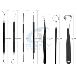 Dental <b>Kit</b> <b>Bag</b> with Manual Stainless Steel Whitening <b>Tool</b> Mouth Mirror Surgical Instruments for Oral Care Dentists - Product Image 4