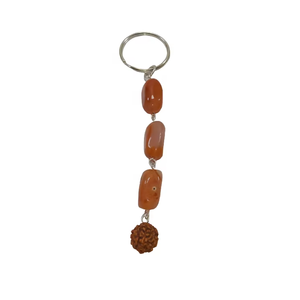 High quality Crystal Keychain Red Carnelian Rudraksha cube <b>key</b> <b>chain</b> Natural Stone <b>Key</b> <b>Holder</b> Gifts for Women <b>Key</b> <b>Chain</b> - Product Image 2