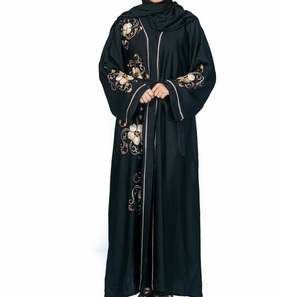 Última Moda 2026: Elegantes Vestidos Largos de Manga Larga para Mujer, con Bordado Marroquí y Pedrería, Abayas Musulmanas de Primavera - Product Image 2