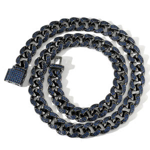 Collier chaîne hip-hop en diamant avec pendentif, qualité export, logo personnalisé, pour promotion de marque, artistes musicaux et mode urbaine - Product Image 4