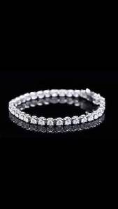 Pulsera de Diamantes Cultivados en Laboratorio |   Diamantes Certificados IGI de 5.10 CTW E-F VVS2, Oro de 9K/10K/14K/18K - Product Image 3