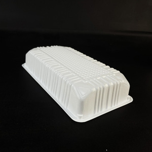 Plateau alimentaire en plastique blanc personnalisé, plateau d'emballage jetable - Product Image 2