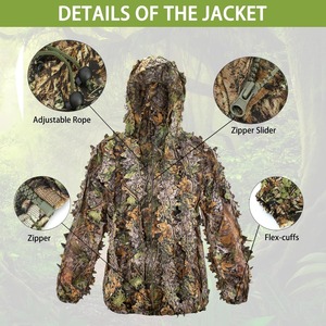 Vêtements de chasse et de randonnée de haute qualité, camouflage, vêtements d'extérieur durables, ensemble veste et pantalon, fournisseur en gros - Product Image 4