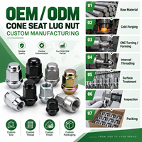 Mur Baut Roda Tipe Kerucut, Ujung Terbuka, Ujung Tertutup, Bentuk Bulge, Bentuk Acorn, Mur Roda Ekstra Panjang, Custom OEM
