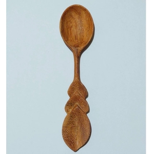 Cuchara de madera vietnamita ecológica de tres hojas con mango natural, agitador de té y café, vajilla decorativa, venta al por mayor para exportación - Product Image 1