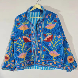 Edredón Acolchado de Algodón 100% para Mujer, Estampado Floral Indio Digital, Reversible, Ecológico, Transpirable, Antiarrugas, de Secado Rápido, para Invierno y Otoño - Product Image 1