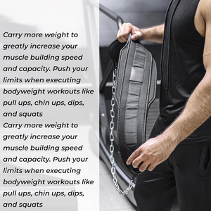 Dipping <b>belt</b> for gymnastic strength training ergonomic leather dipping <b>belt</b> for back safety - Product Image 5